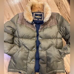 Penfield suede trim shearling collar jacket